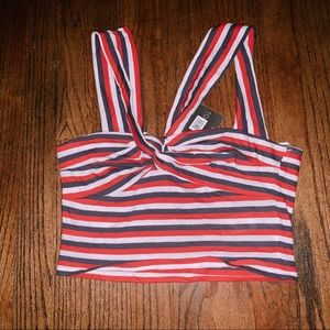 Striped crop top from Top Shop
